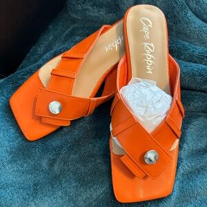 Cape Robbin Bold Orange Mules